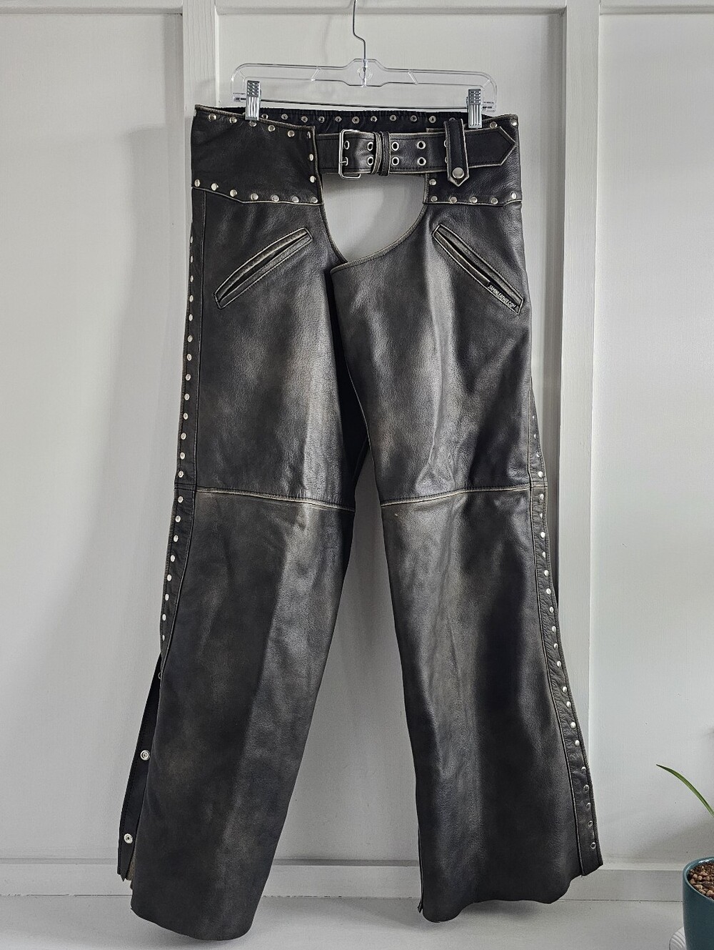 Jamin Leather Buffalo Leather Women's Motorcycle Riding Chaps